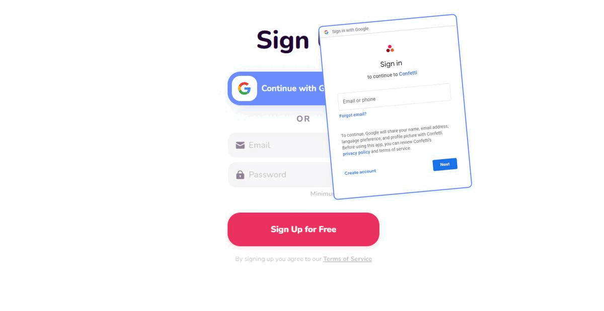 Signing up gif