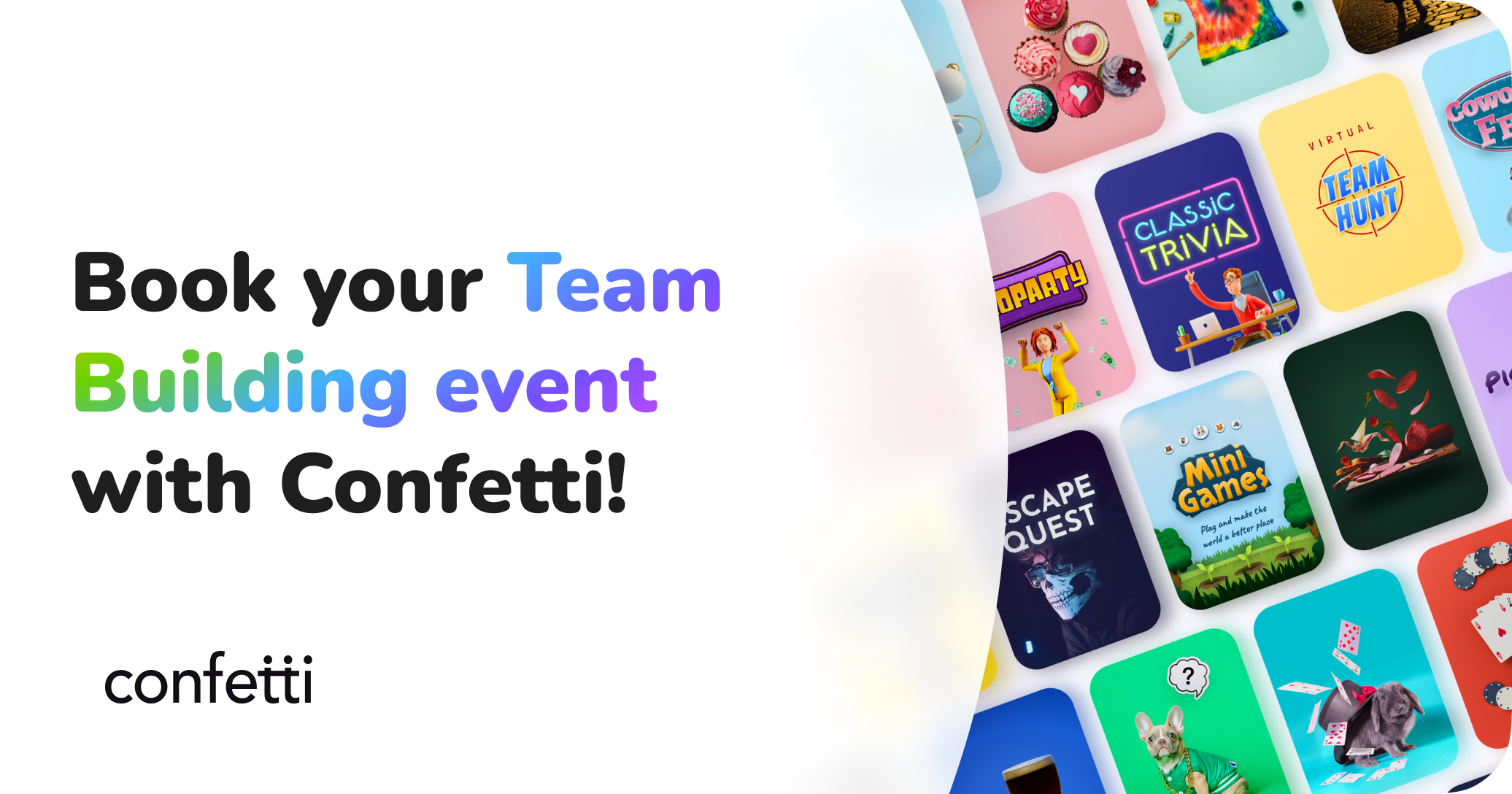 Book your team building event with Confetti