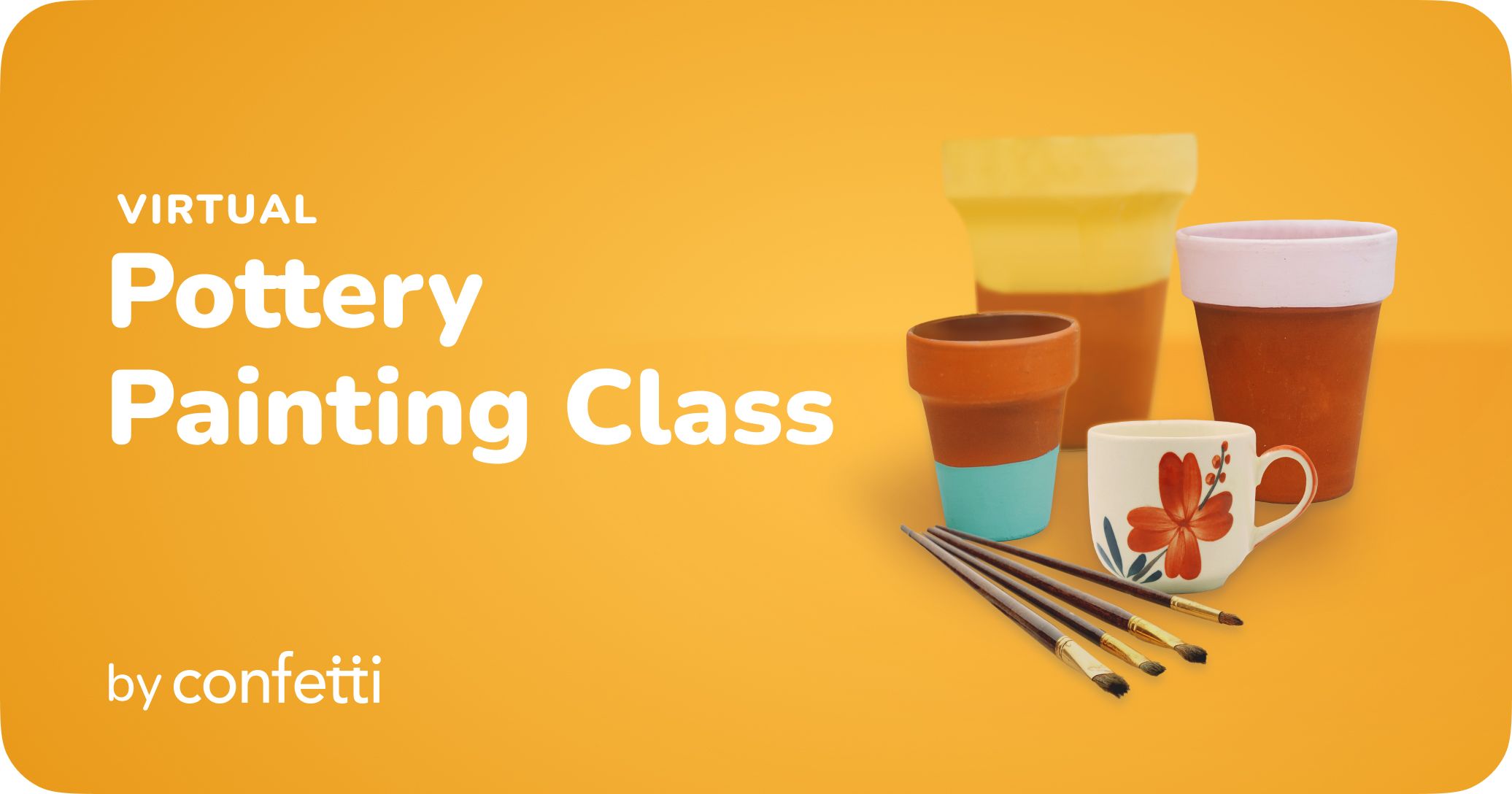 Virtual Pottery Painting Class by Confetti