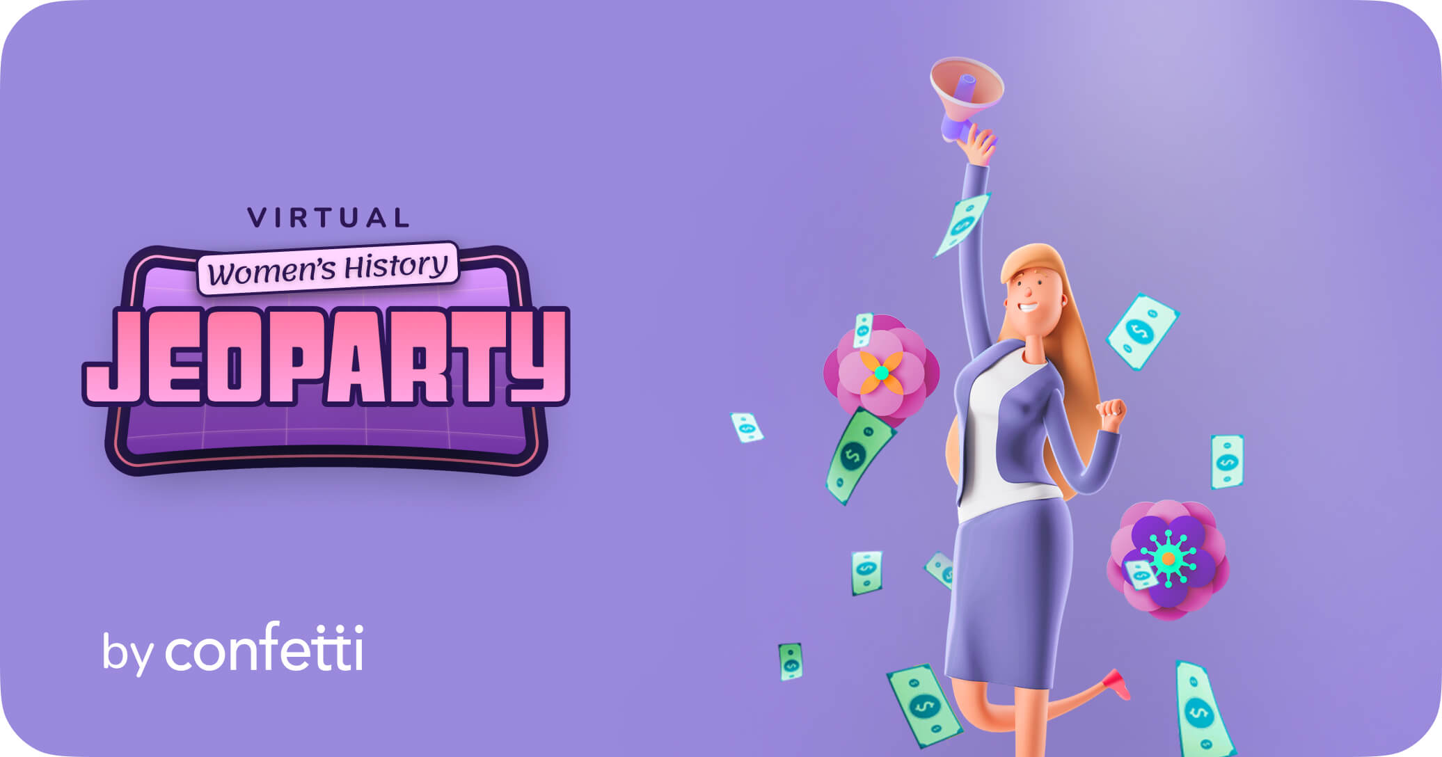 Virtual Women's History Jeoparty by Confetti