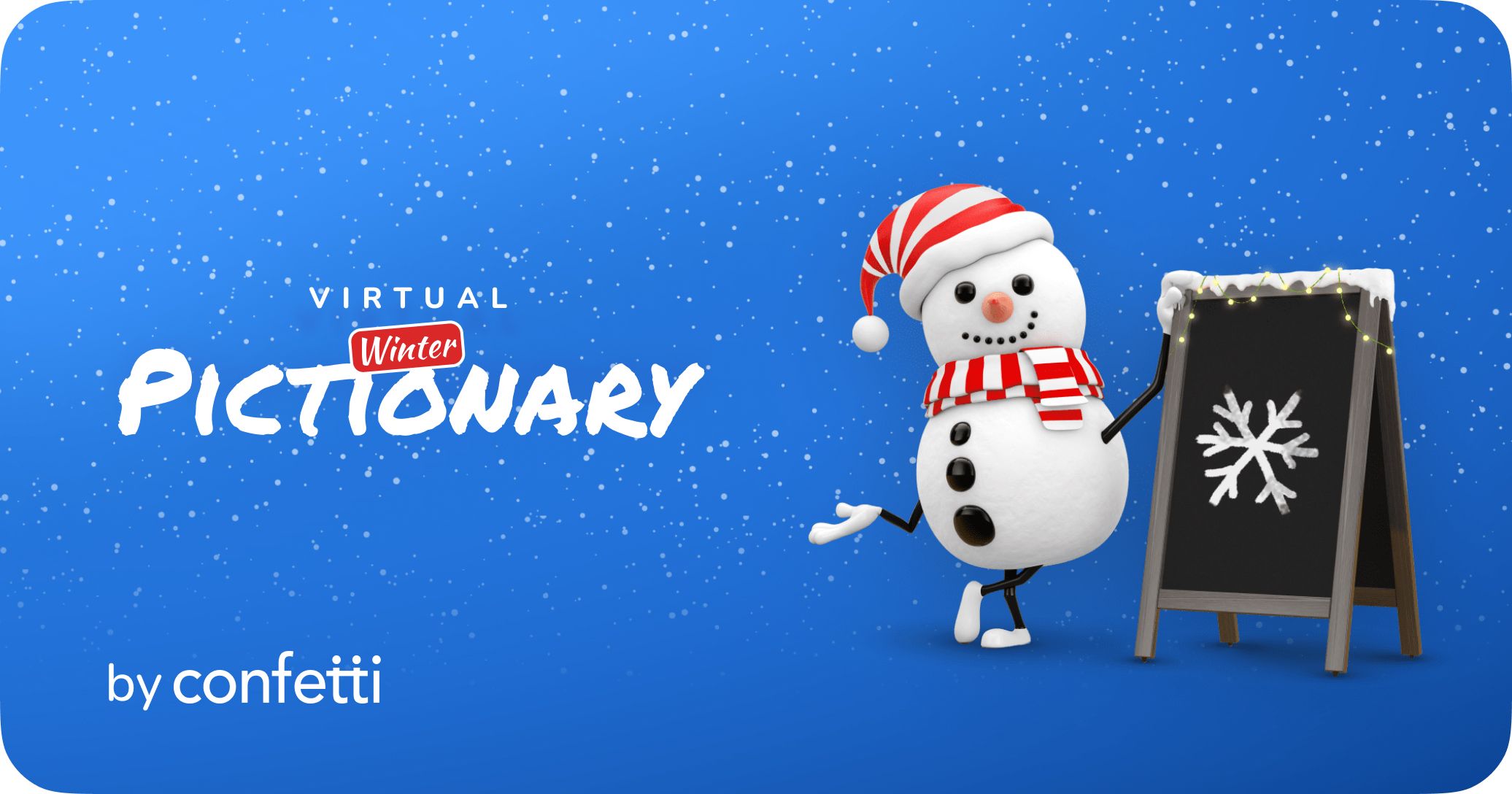 Virtual Winter Pictionary by Confetti for Virtual Holiday Games