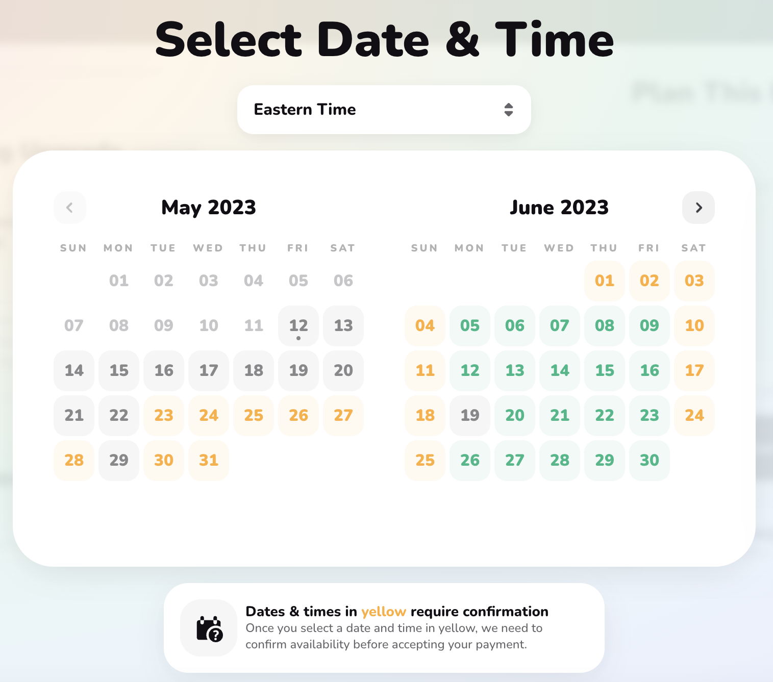 Date &amp; Time picker example for a class with kit